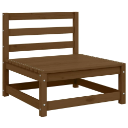vidaXL vidējais dārza dīvāns, medus brūns, priedes masīvkoks