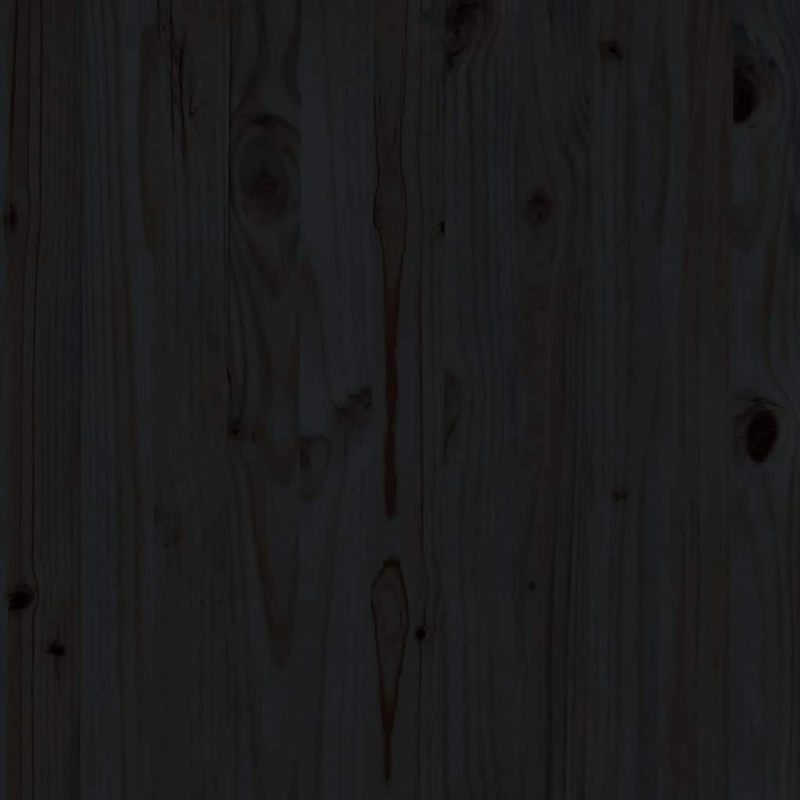 vidaXL vidējais dārza dīvāns, melns, priedes masīvkoks