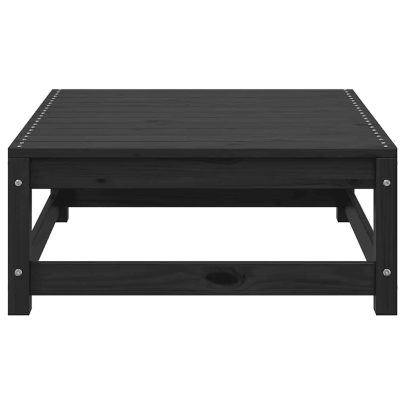 vidaXL dārza soliņš, 70x70x30 cm, melns priedes masīvkoks