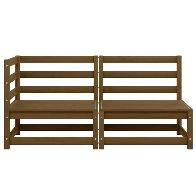 vidaXL 2-daļīgs dārza atpūtas mēbeļu komplekts, brūns priedes koks