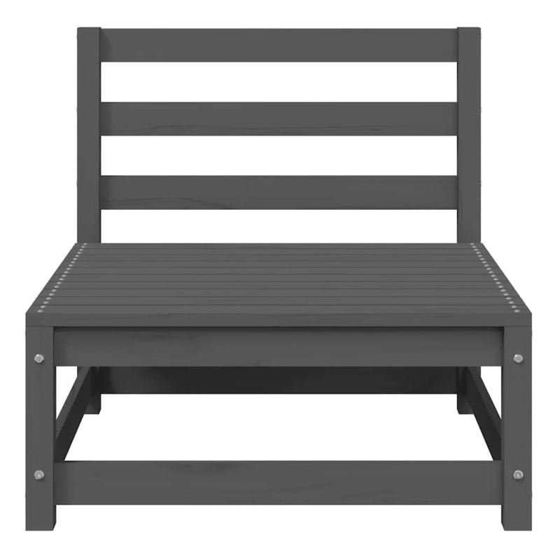 vidaXL 2-daļīgs dārza atpūtas mēbeļu komplekts, pelēks, priedes koks