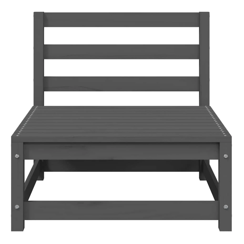 vidaXL 3-daļīgs dārza atpūtas mēbeļu komplekts, pelēks, priedes koks