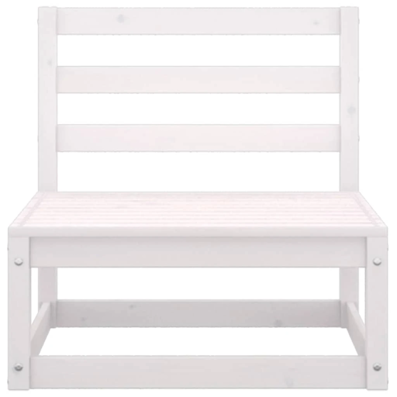 vidaXL dārza vidējais dīvāns ar pelēkiem matračiem, priedes masīvkoks