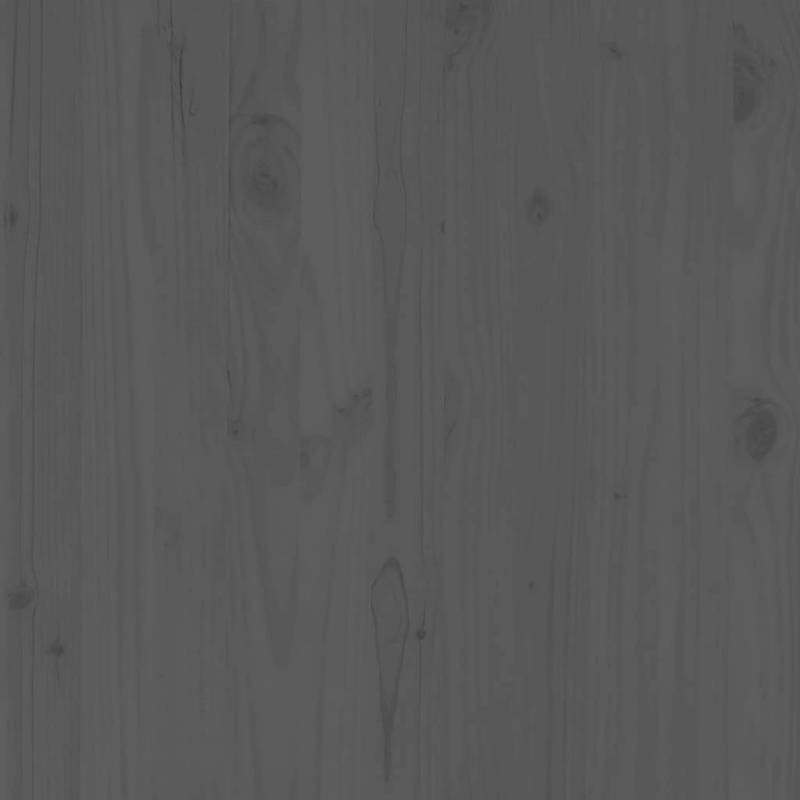 vidaXL dārza vidējais dīvāns ar pelēkiem matračiem, priedes masīvkoks