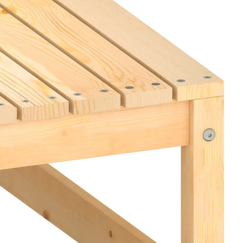 vidaXL dārza soliņš ar matraci, priedes masīvkoks