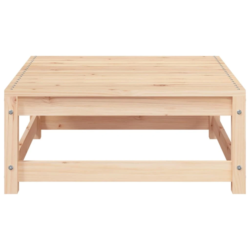 vidaXL dārza soliņš ar matraci, priedes masīvkoks