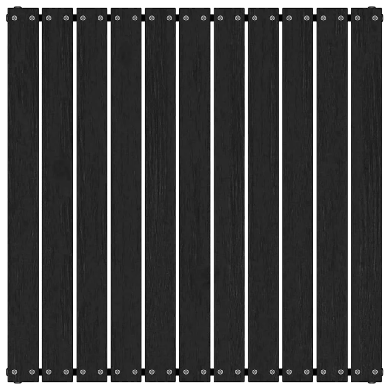 vidaXL dārza soliņš ar matraci, melns priedes masīvkoks