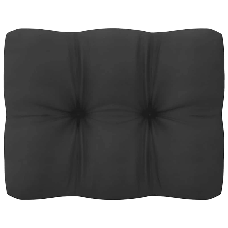 vidaXL 2-vietīgs dārza dīvāns ar matračiem, melns priedes masīvkoks