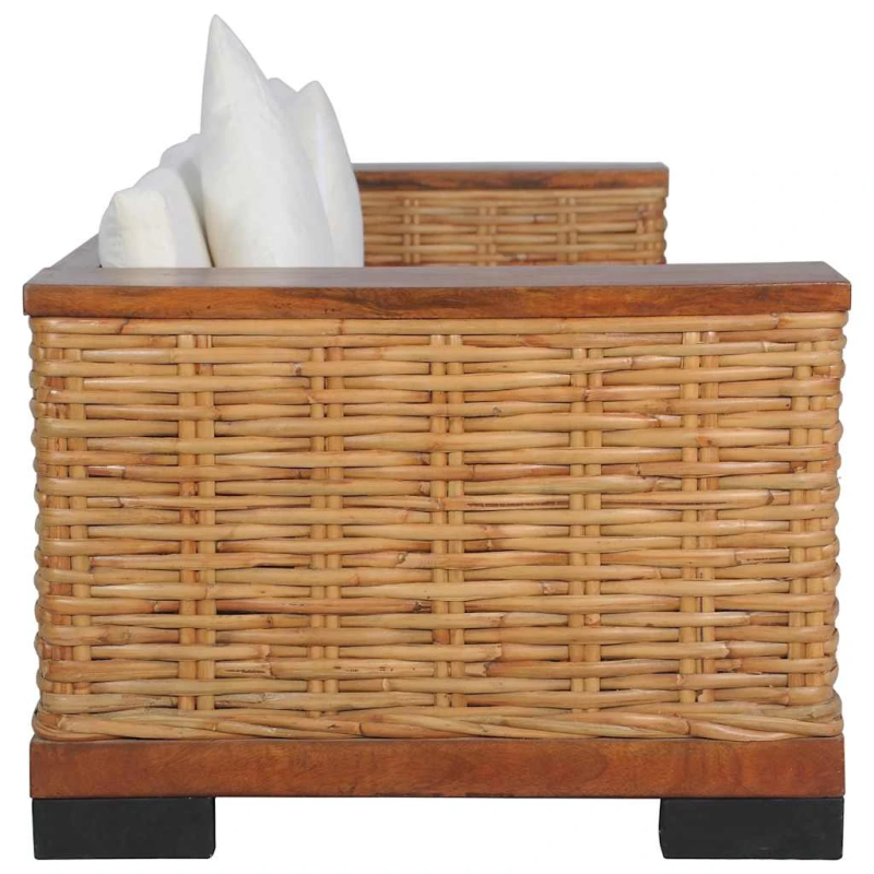 vidaXL vidējie dārza dīvāni ar matračiem, 2 gab., priedes masīvkoks