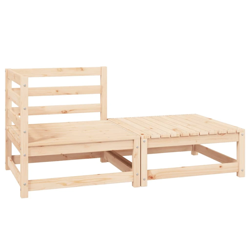 vidaXL 2-daļīgs dārza atpūtas mēbeļu komplekts ar matračiem, priede