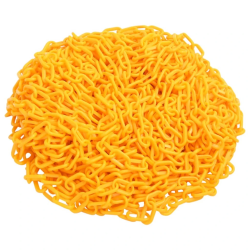 vidaXL brīdinājuma, norobežošanas ķēde, dzeltena, 100 m, plastmasa