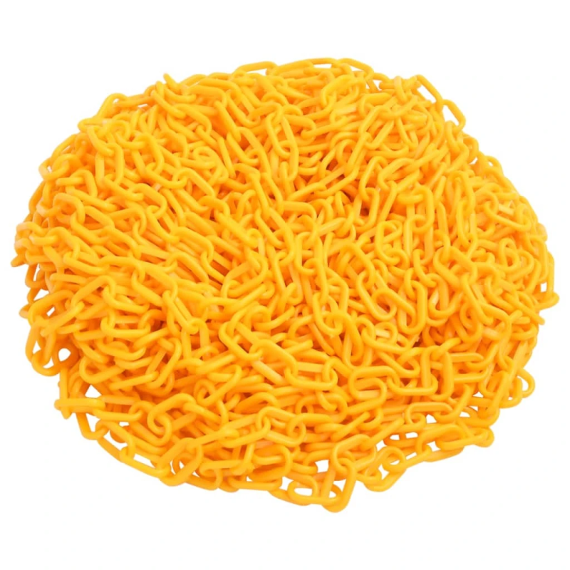 vidaXL brīdinājuma, norobežošanas ķēde, dzeltena, 100 m, plastmasa