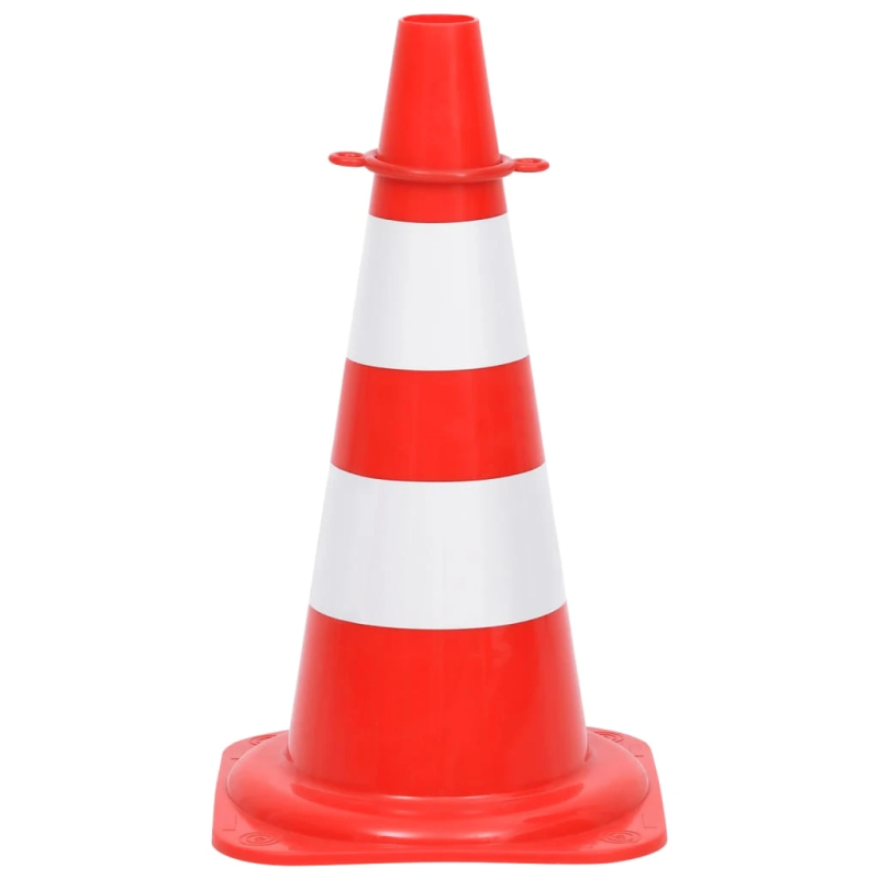 vidaXL satiksmes konusu komplekts, 10 m ķēde, sarkanbalts