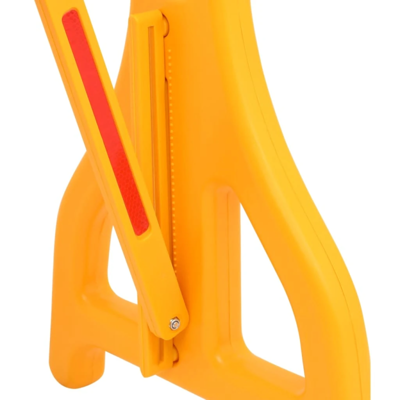 vidaXL satiksmes barjera, salokāma, dzeltena un melna, 250x38x96 cm