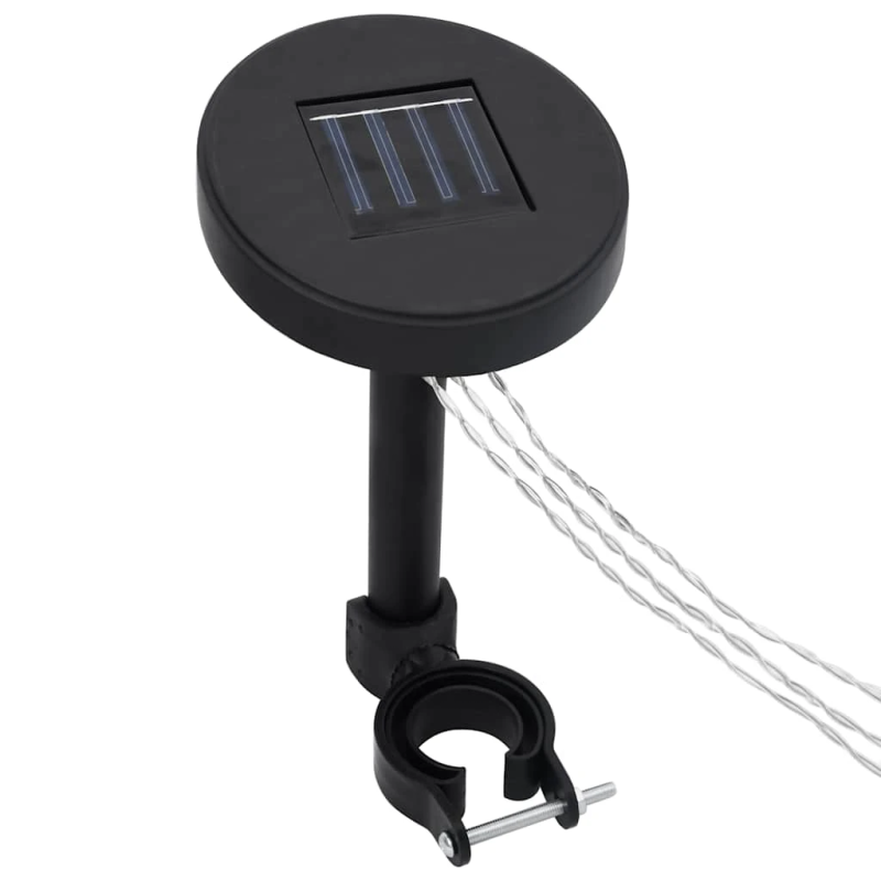 vidaXL dārza nojume ar dubulto jumtu un LED lampiņām, 3x4 m, balta