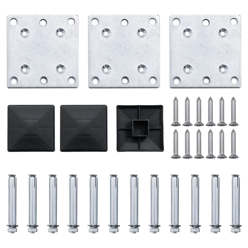 vidaXL žoga paneļu komplekts, 353x146 cm, brūns WPC