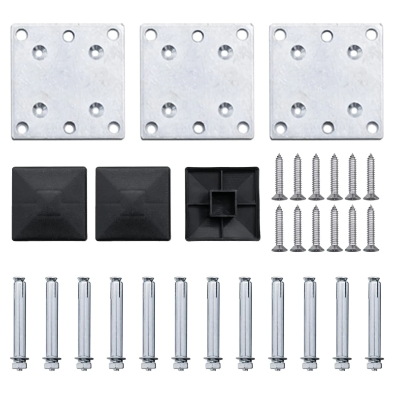 vidaXL žoga paneļu komplekts, 353x146 cm, pelēks WPC