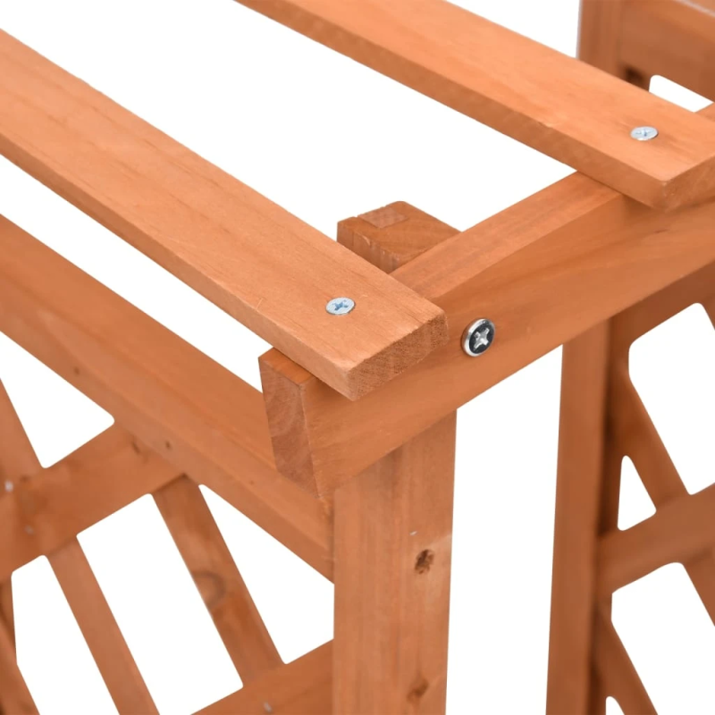 vidaXL vīteņaugu režģis ar kasti un arku, 49x39x117 cm, egles koks