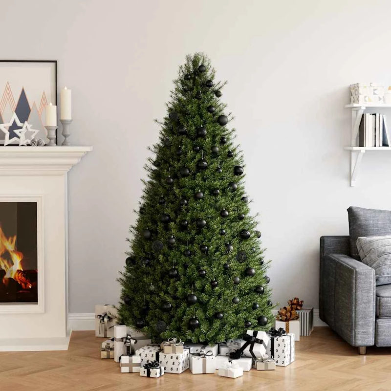 vidaXL Ziemassvētku bumbas, 100 gab., melnas