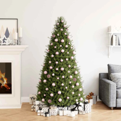 vidaXL Ziemassvētku bumbas, 100 gab., rozā