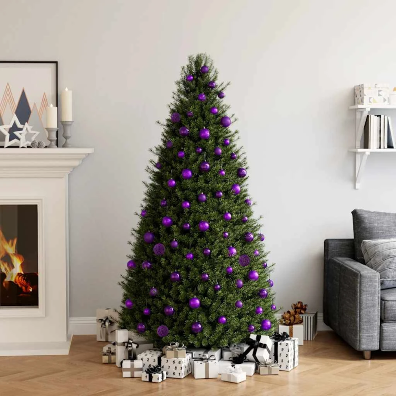 vidaXL Ziemassvētku bumbas, 100 gab., violetas