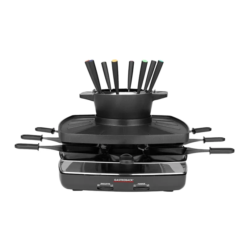 Gastroback 42567 Raclette Fondue Set Family and Friends