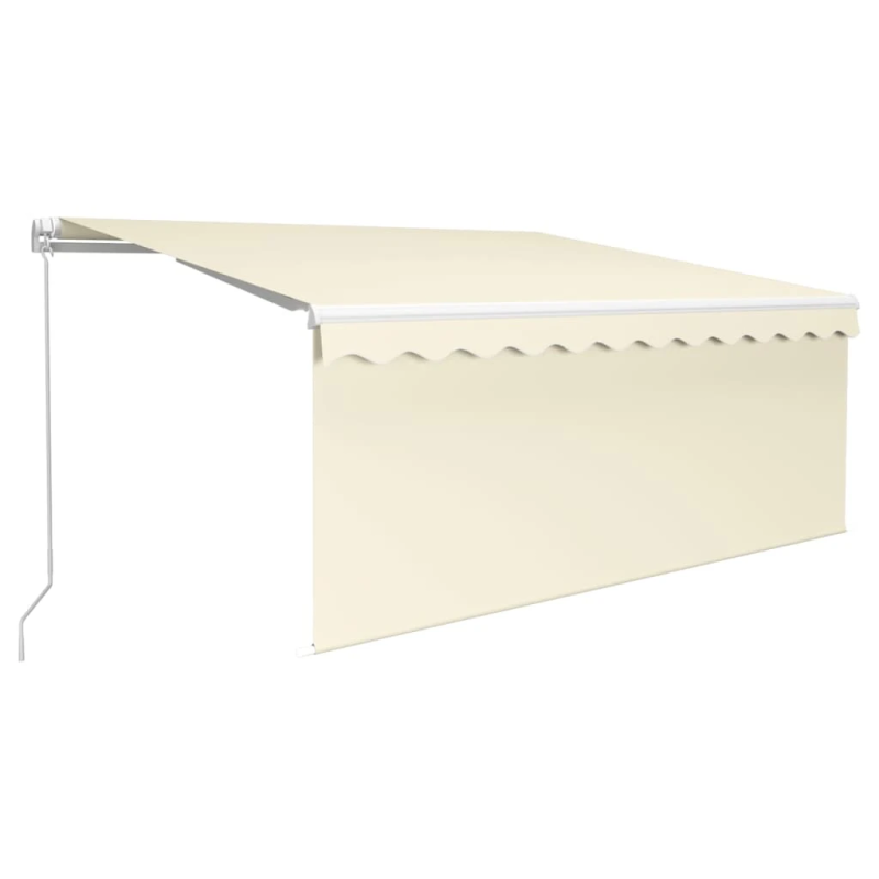 vidaXL izvelkama markīze ar žalūziju un LED, 3,5x2,5 m, krēmkrāsas