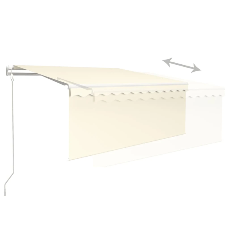 vidaXL izvelkama markīze ar žalūziju, 3,5x2,5 m, krēmkrāsas