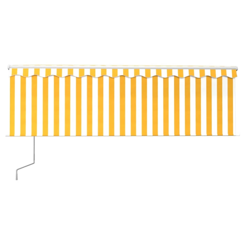 vidaXL izvelkama markīze ar žalūziju, 4x3 m, automātiska, dzeltenbalta