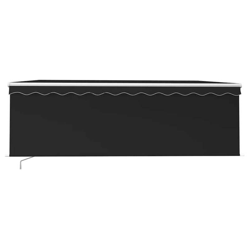 vidaXL izvelkama markīze ar žalūziju, LED, 4,5x3 m, manuāla, pelēka