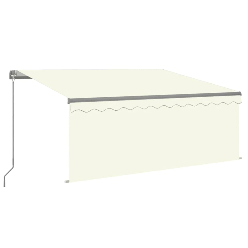 vidaXL izvelkama markīze ar žalūziju, LED, 3x2,5m, manuāla, krēmkrāsas