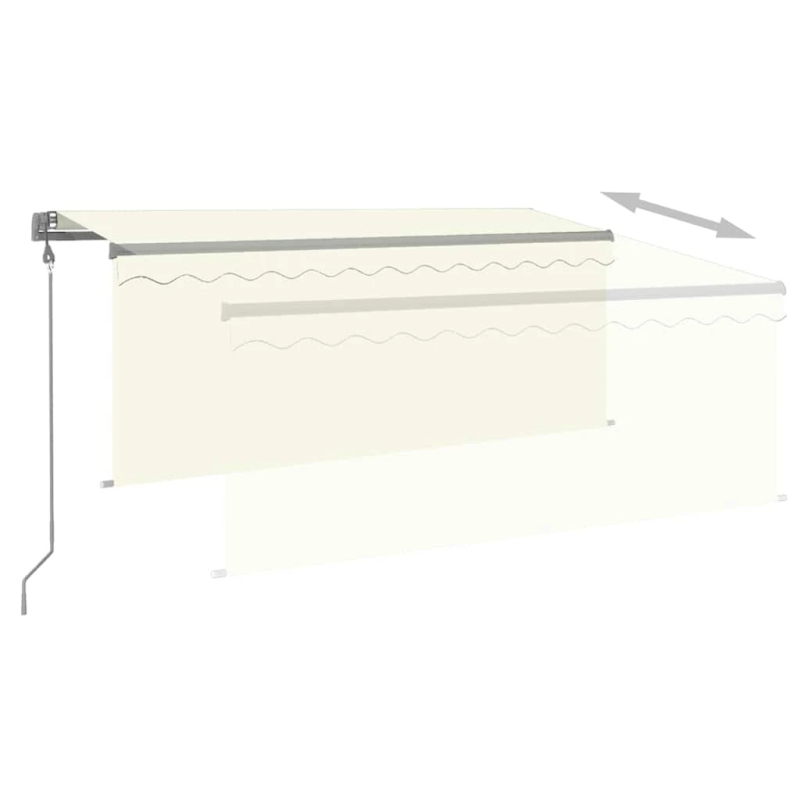 vidaXL izvelkama markīze ar žalūziju, 3x2,5 m, automātiska, krēmkrāsas