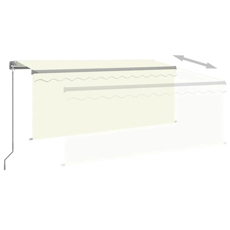vidaXL izvelkama markīze ar žalūziju un LED, 3,5x2,5 m, krēmkrāsas