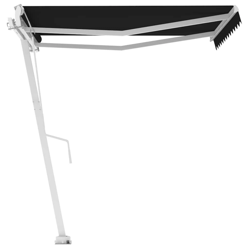 vidaXL markīze ar kātu, 350x250 cm, automātiska, antracītpelēka