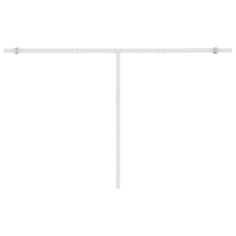 vidaXL izvelkama markīze ar LED, manuāla, 450x300 cm, oranža un brūna