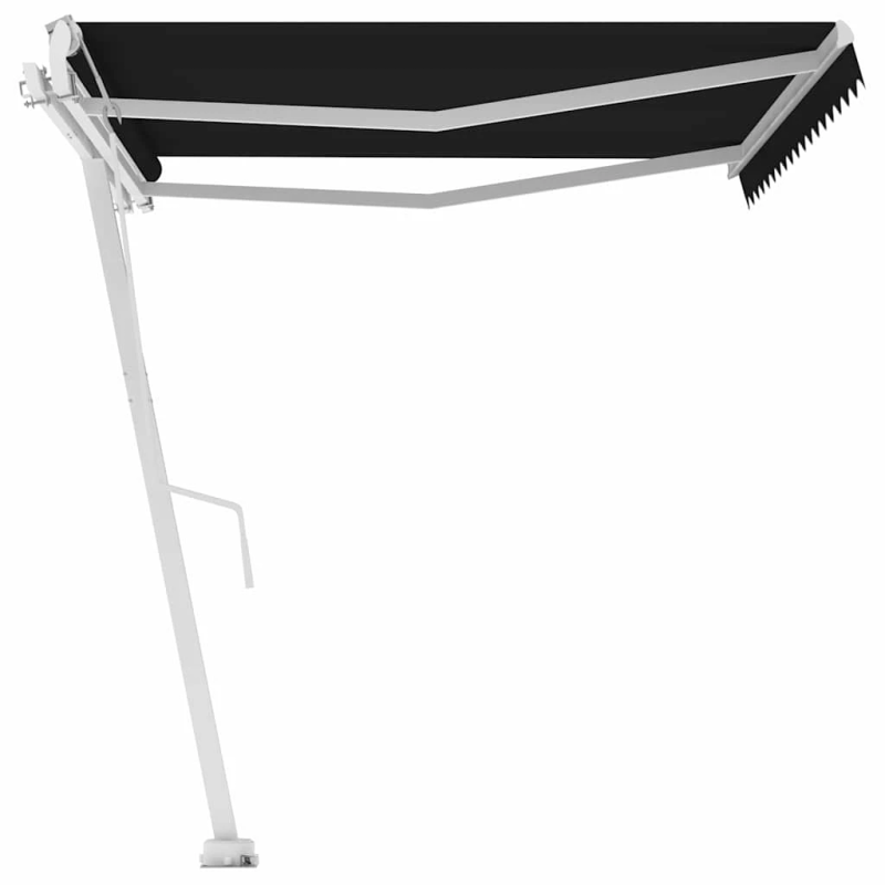 vidaXL markīze ar kātu, 450x300 cm, automātiska, antracītpelēka