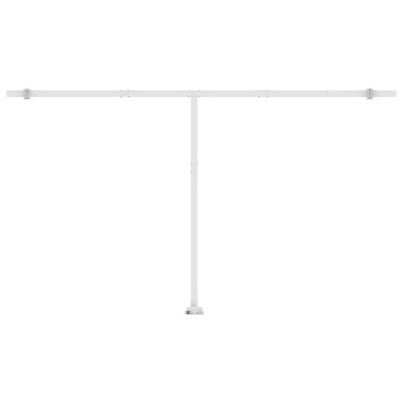 vidaXL izvelkama markīze, LED, vēja sensors, dzeltenbalta, 500x300 cm