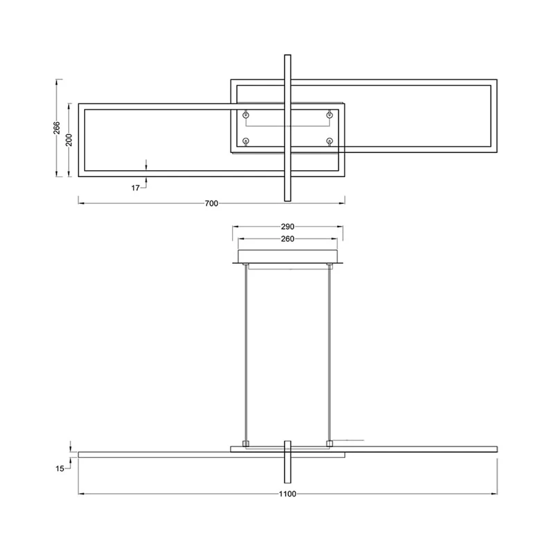 Lampa griestu trio salinas led 34 w