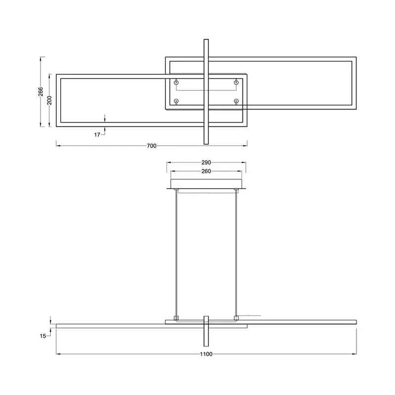 Lampa griestu trio salinas led 34 w