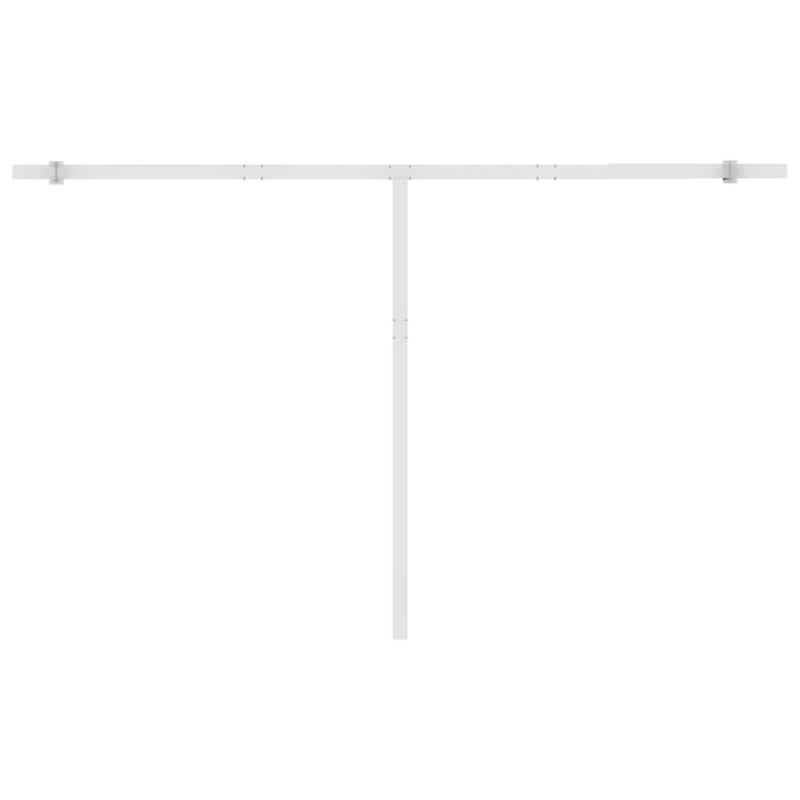 vidaXL izvelkama markīze ar LED, 400x350 cm, manuāla, zila un balta