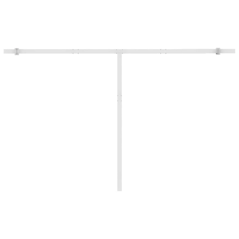 vidaXL izvelkama markīze ar LED, 400x350 cm, manuāla, dzeltena, balta