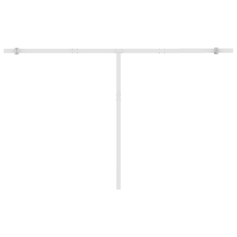 vidaXL markīze ar kātu, 450x350 cm, automātiska, zila-balta