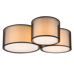 Griestu lampa burton 3-pc e27 matt melna