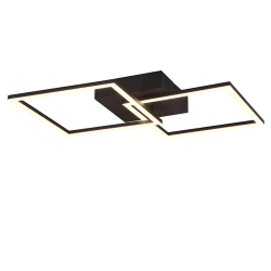 Griestu lampa trail 2xled grozāma melna