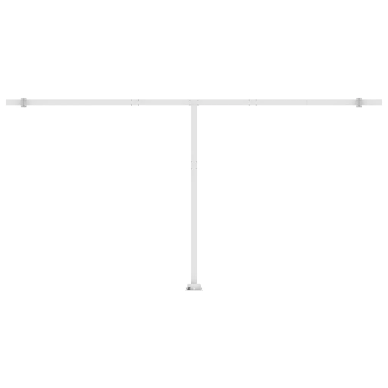 vidaXL izvelkama markīze, LED, vēja sensors, zili balta, 600x350 cm