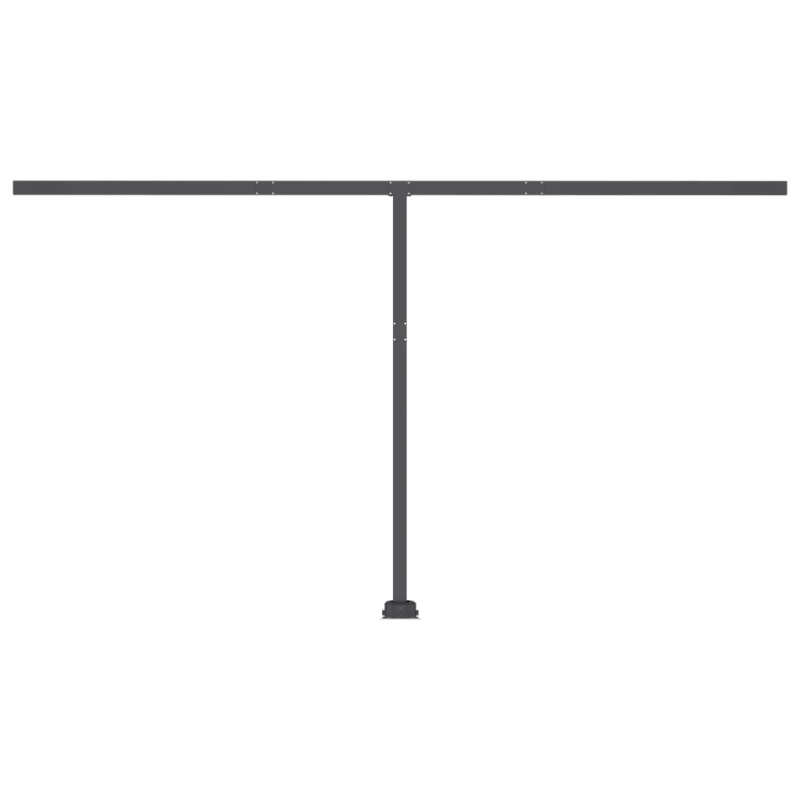 vidaXL markīze, LED, vēja sensors, 400x300 cm, zila un balta