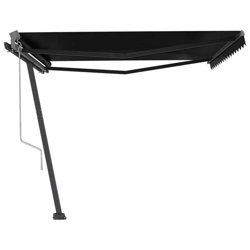 vidaXL markīze ar stabu, 450x300 cm, automātiska, antracītpelēka