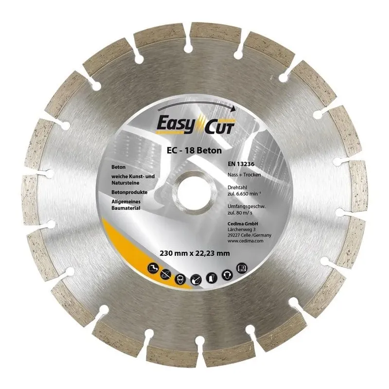 Griešanas asmens Cedima EC-18.1, 230 mm x 22.23 mm x 2.4 mm