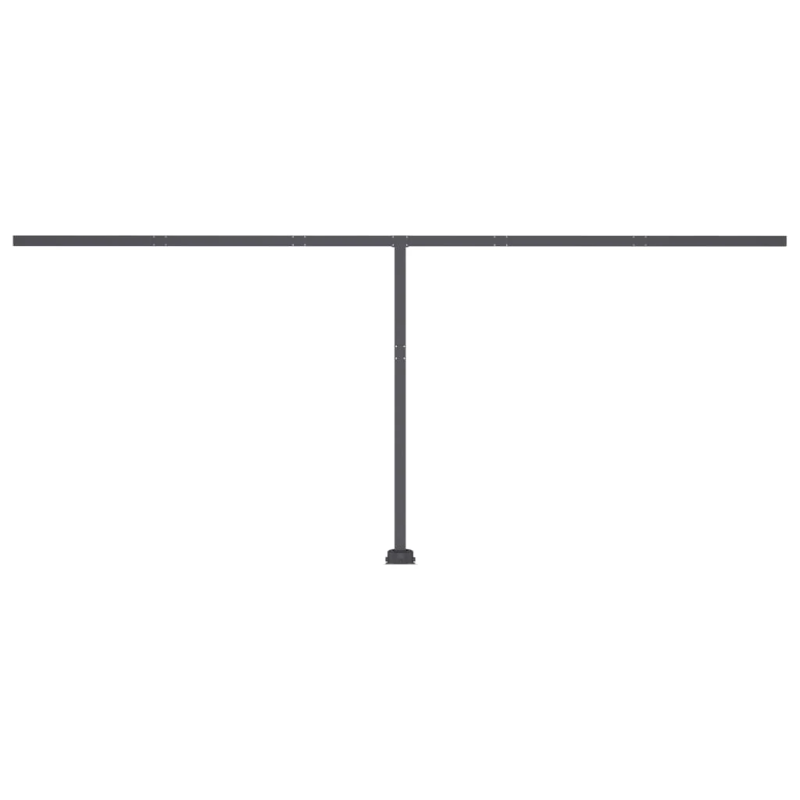 vidaXL izvelkama markīze ar stabu, 600x300 cm, manuāla, oranža-brūna