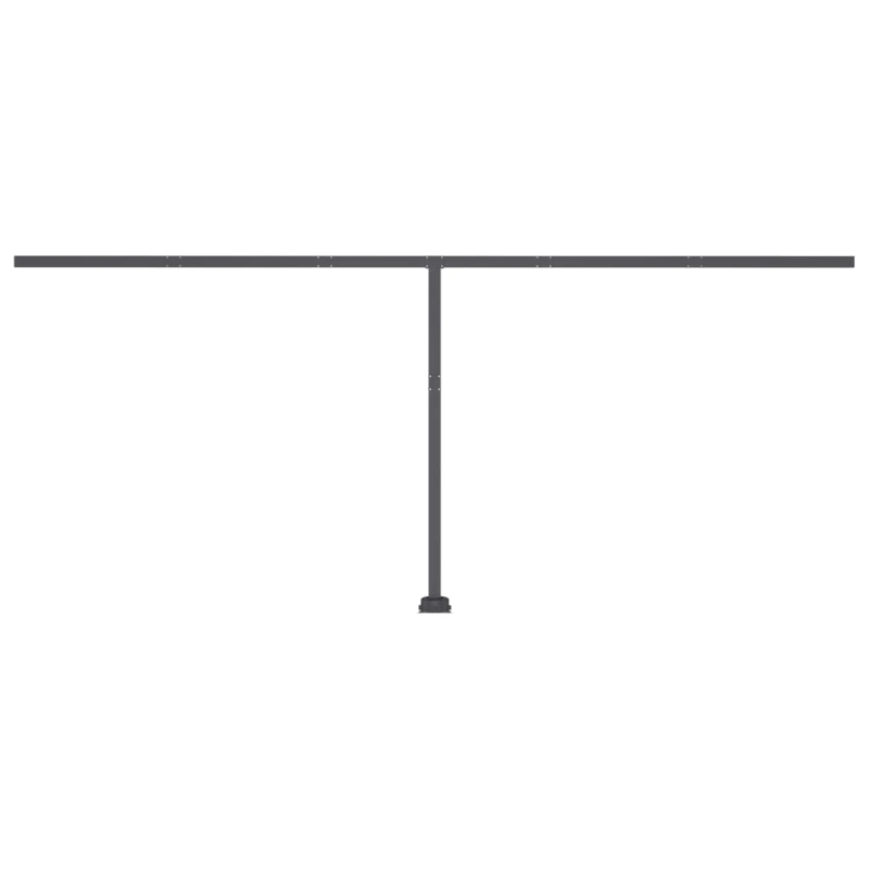 vidaXL markīze ar stabu, 600x300 cm, automātiska, dzeltena-balta